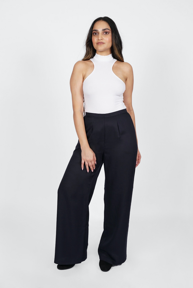 Black high waisted discount pants wide leg