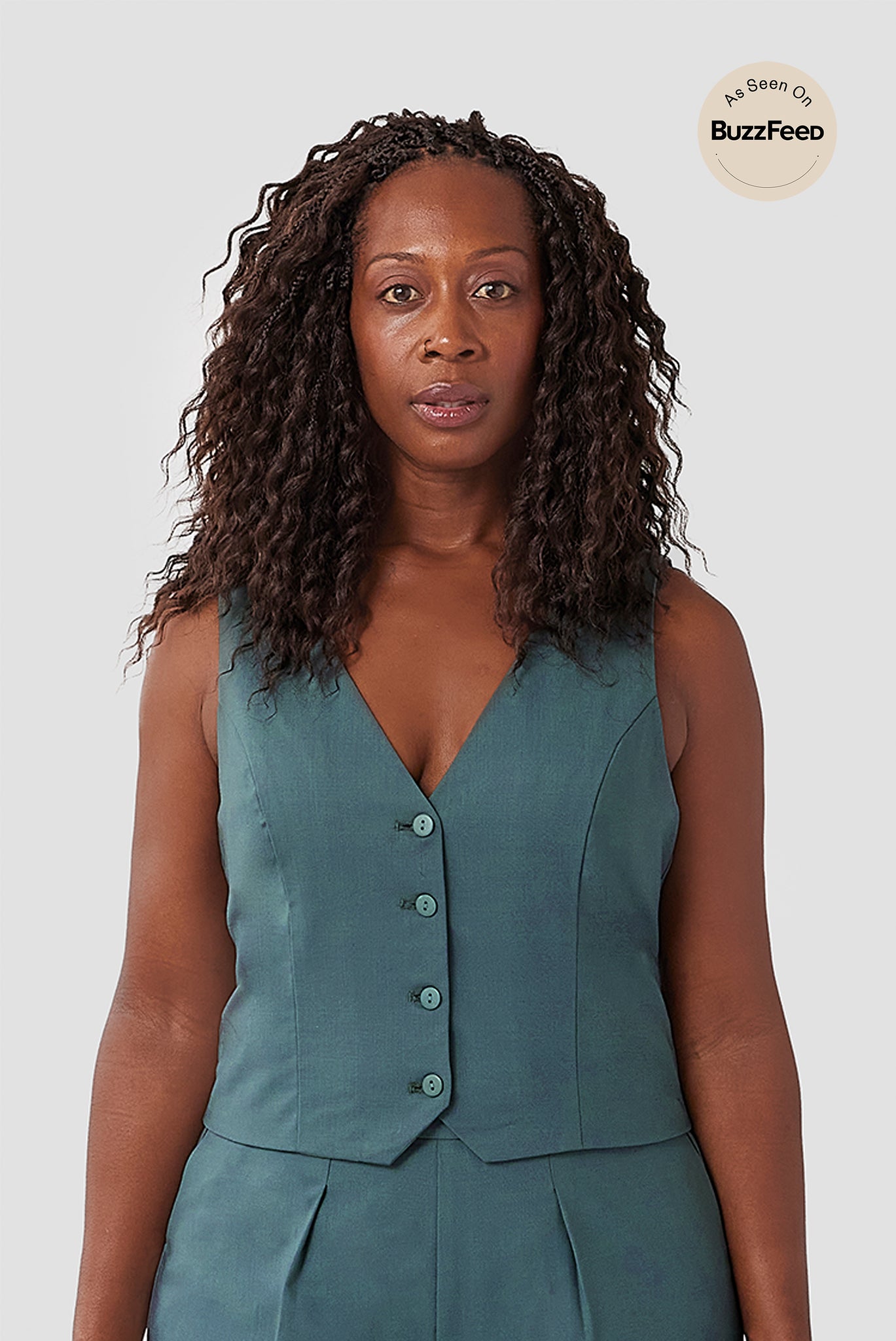 The Wool Vest by Aam The Label slims through the waist with a chic, adjustable back strap to achieve the perfect fit. The vest is full lined with organic cotton and comes with a matching Wool Wide Leg Pant.