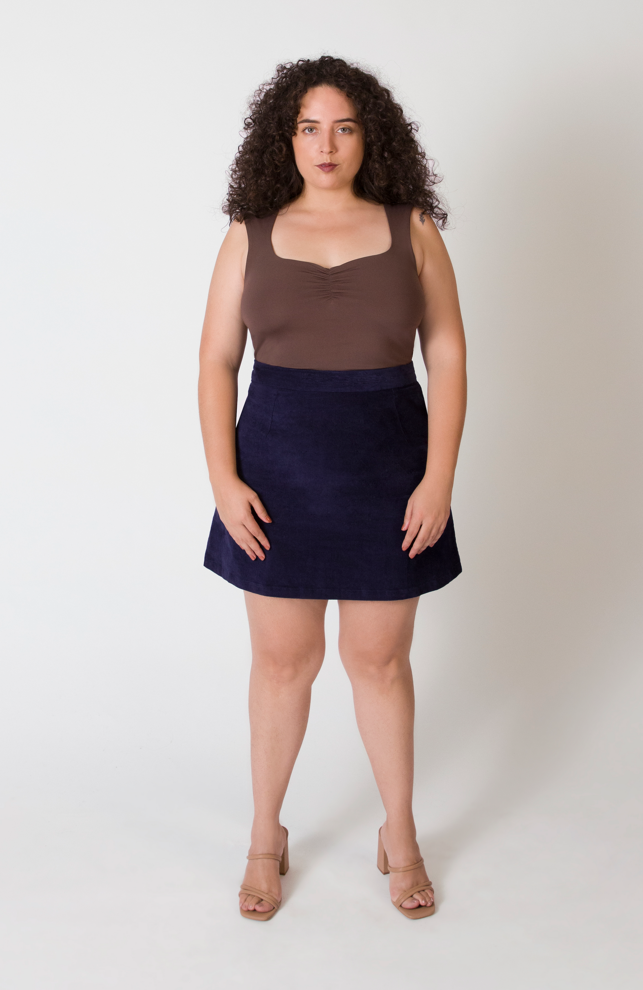 The Cord Mini Skirt For Full Hips And Thighs – Aam The Label