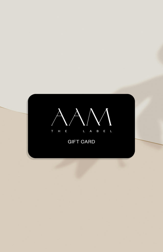An Aam The Label gift card is perfect for someone in your life who struggles to find clothes that fit. We offer a variety of denominations from $25 and up, to suit a variety of budgets.