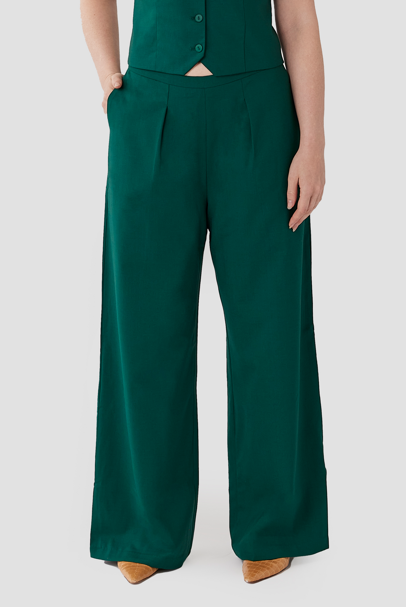The Wool Wide Leg Pant Aam